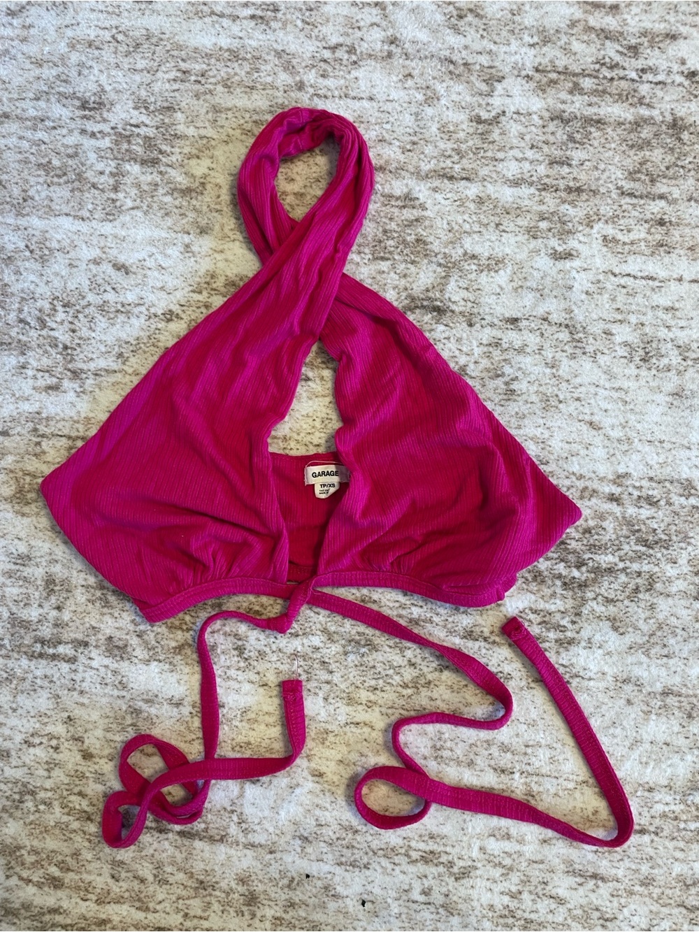 Garage Fuchsia Halter Top